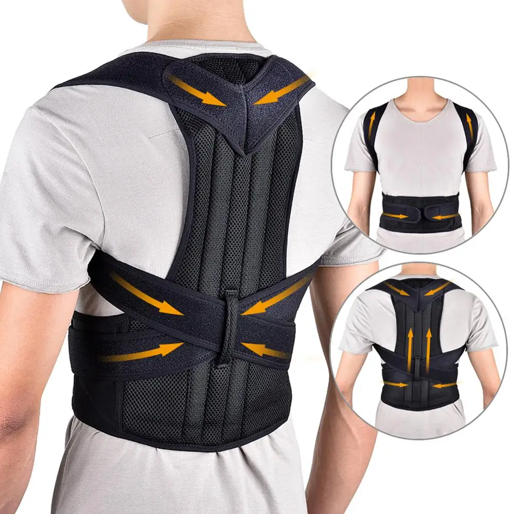 

Adjustable Back Waist Posture Corrector Brace Clavicle Support Stop Slouching and Hunching Lumbar Back Trainer