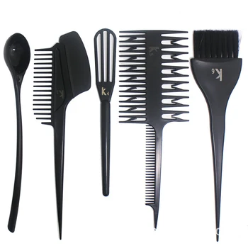 

6pcs Hairdressing Portable Brush Comb Styling Home Lightweight Salon Tint Tool Accessories Barber Hair Coloring Bowl Set DIY Dye