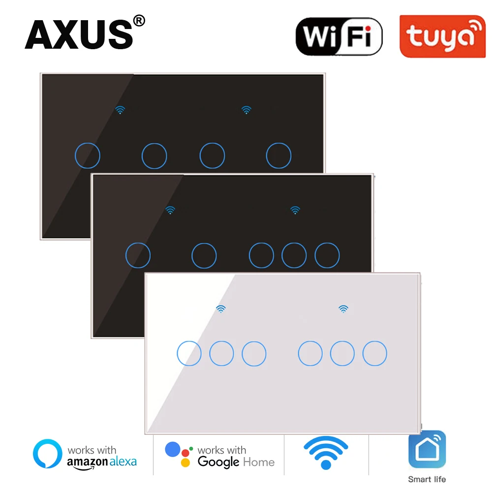 Смарт светильник ель AXUS сенсорный настенный 4/5/6 клавиши Wi-Fi | Обустройство дома