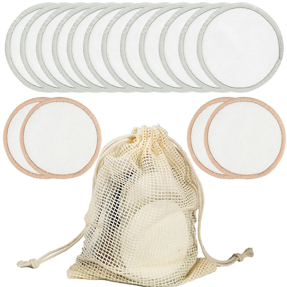 Reusable Makeup Remover Pads with Storage Bag Cotton Rounds Pads Facial Cleansing Cloths Face Wipe HJL2019