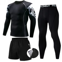 New Wolf Head Thermal Underwear Suit men's Long Quick-Drying Antibacterial Stretch Men's Thermal Underwear 3-Piece Set 1
