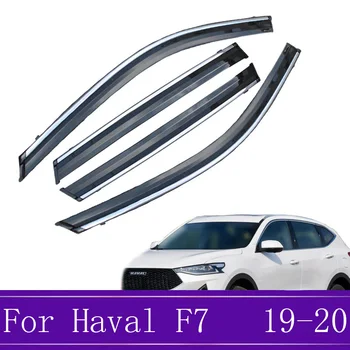 

For Haval F7 2019 2020 Car Window Deflectors Wind Deflector Sun Guard Rain Vent Visor cover Trim Car Styling Accessories 4Pcs