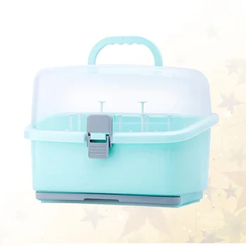 

Portable Baby Milk Bottle Storage Case Baby Bottle Box Tableware Box for Travel Home Outdoor (Green)