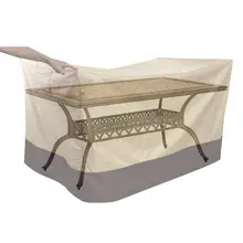 Rectangular Furniture Cover Garden Patio Coffee Table Cover Lawn Patio Terrace Cover Waterproof Dust Cover For Courtyard Outdoor