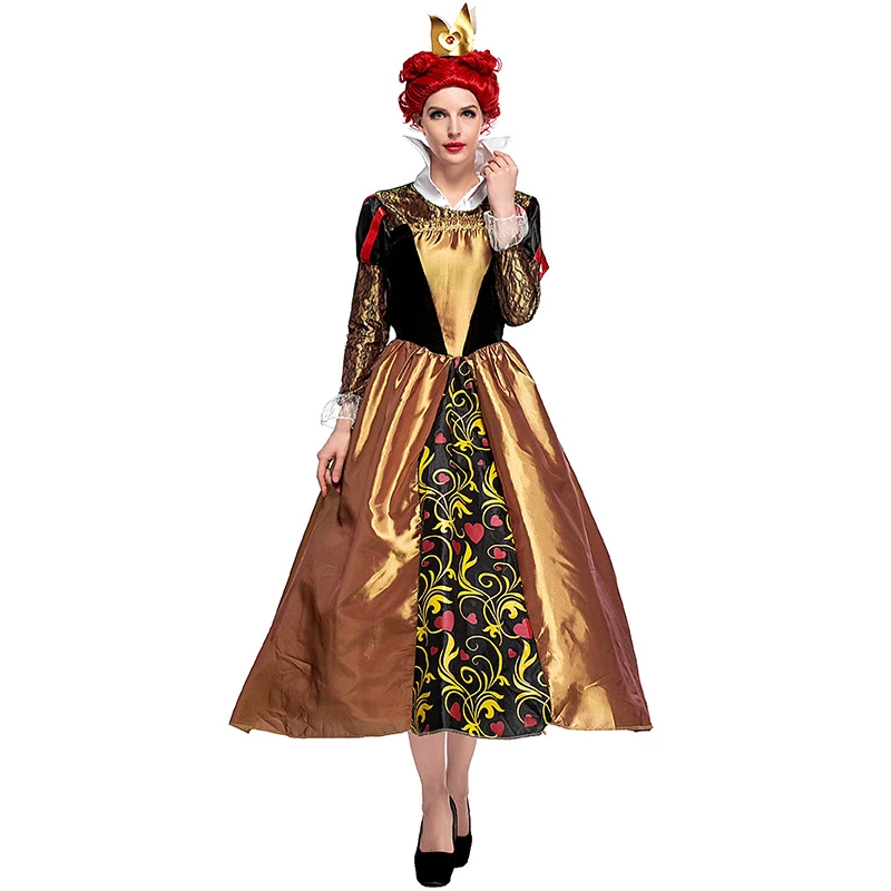 Adult Women Alice In Wonderland Costume Halloween Carnival Masquerade Evil Queen Of Hearts Cosplay Party Fancy Dress Movie Tv Costumes Aliexpress