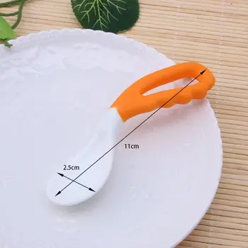

2Pcs Baby Infant Spoon Solid Feeding Safe Pacifier Bending Spoon Curved Flatware