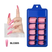 

New 100PCS Candy Color Full Cover False Nail Tips Matte Color Coffin Ballerina Fake Nails DIY Beauty Manicure Nails Extension