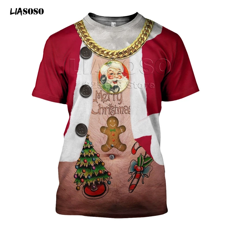 3D All Over Printed Big Santa Clause Shirts And Shorts SAT171005,, (1)