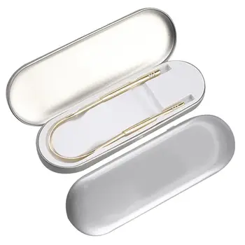 

2 Type Tongue Cleaner Scraper Stainless Steel Cleaner Fresh Breath Cleaning Oral Care Remove Bad Breath Oral Dental Care