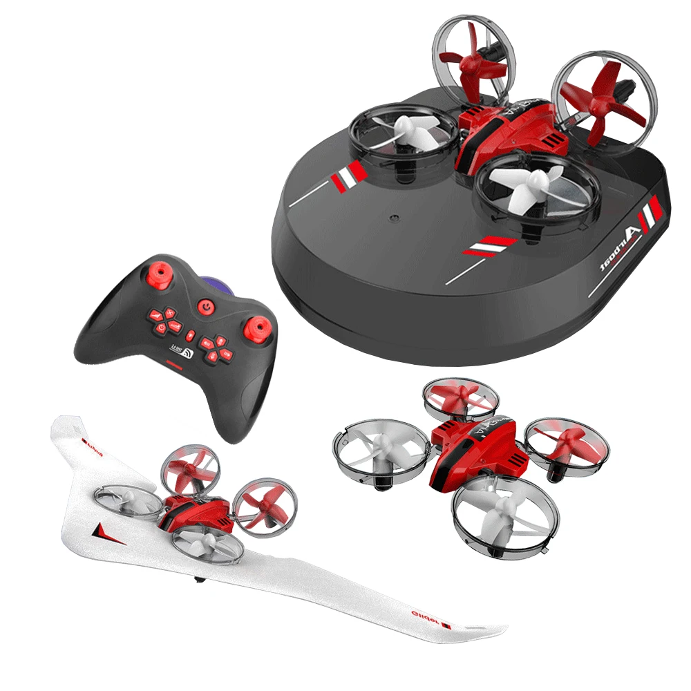 $25.4 24G RC Drone in Quadcopter Glider Airship Airplane Hovercraft RC Multifunctional Aircraft Chr