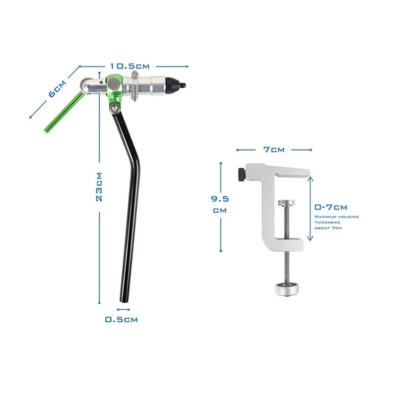 

Fishing Tools Rotary Fly Tying Vise Alloy Travel Vice Fishing Equipment Tool High-performing Handle Hooks