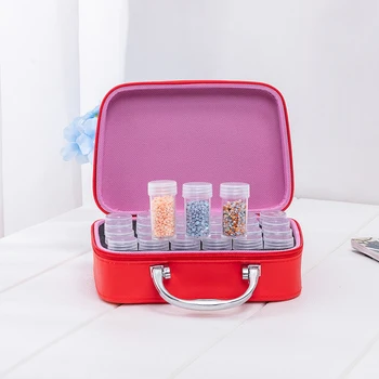 

Diamond Storage Box with Bottles Princess Printing Portable Storage Carry Bag for Painting Accessories Tool Nail Art Rhinestones