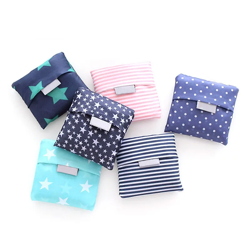 Tote-Bags Grocery Foldable Directly-Order Wholesale Polyester 100pcs/Lot Square Eco-Friendly