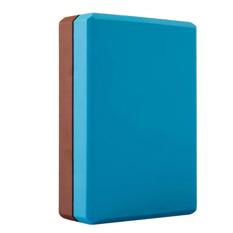 Синий EVA Yoga Block Waterproof Pilates Yoga Brick Exercise Sports Anti-slip Body Shaping Foam Block Stretching Aid Gym Fitness Props - Цвет: Синий