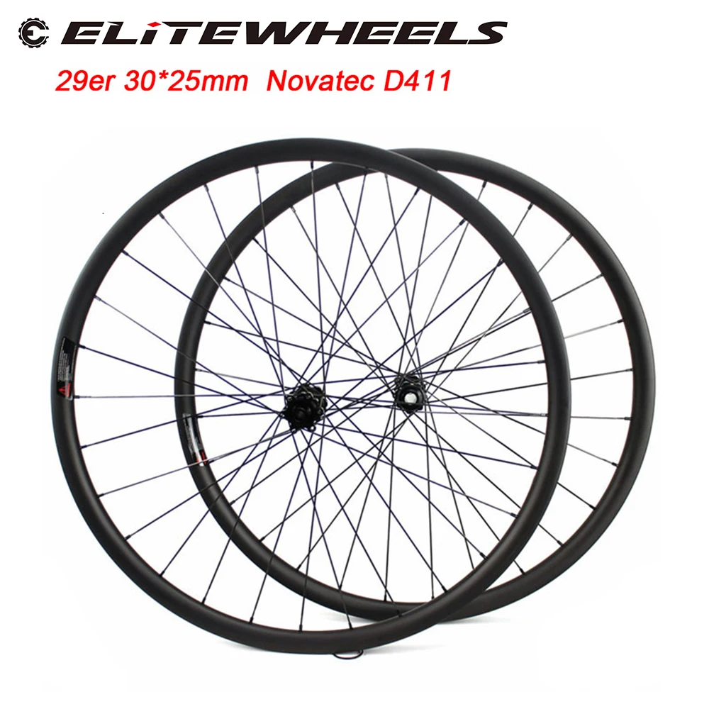 ELITEWHEELS Углеродные колеса Mtb Колеса 29 Novatec D411 прямые тяговые ступицы 29er 30 мм ширина