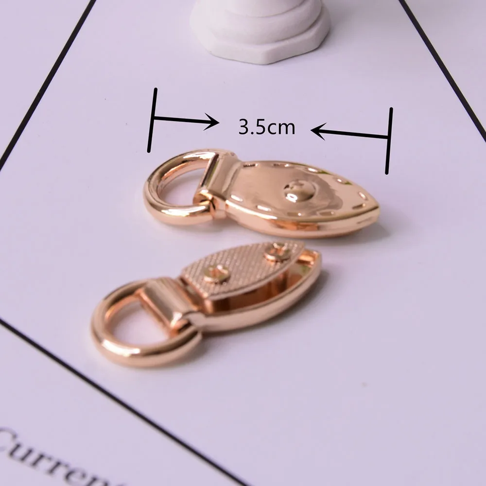 4pcs Metal Leaf Shape Bag Anchor D-ring Strap Clasp Bag Accessories Connector Anchor Buckles With Screws Hanger hooks #C