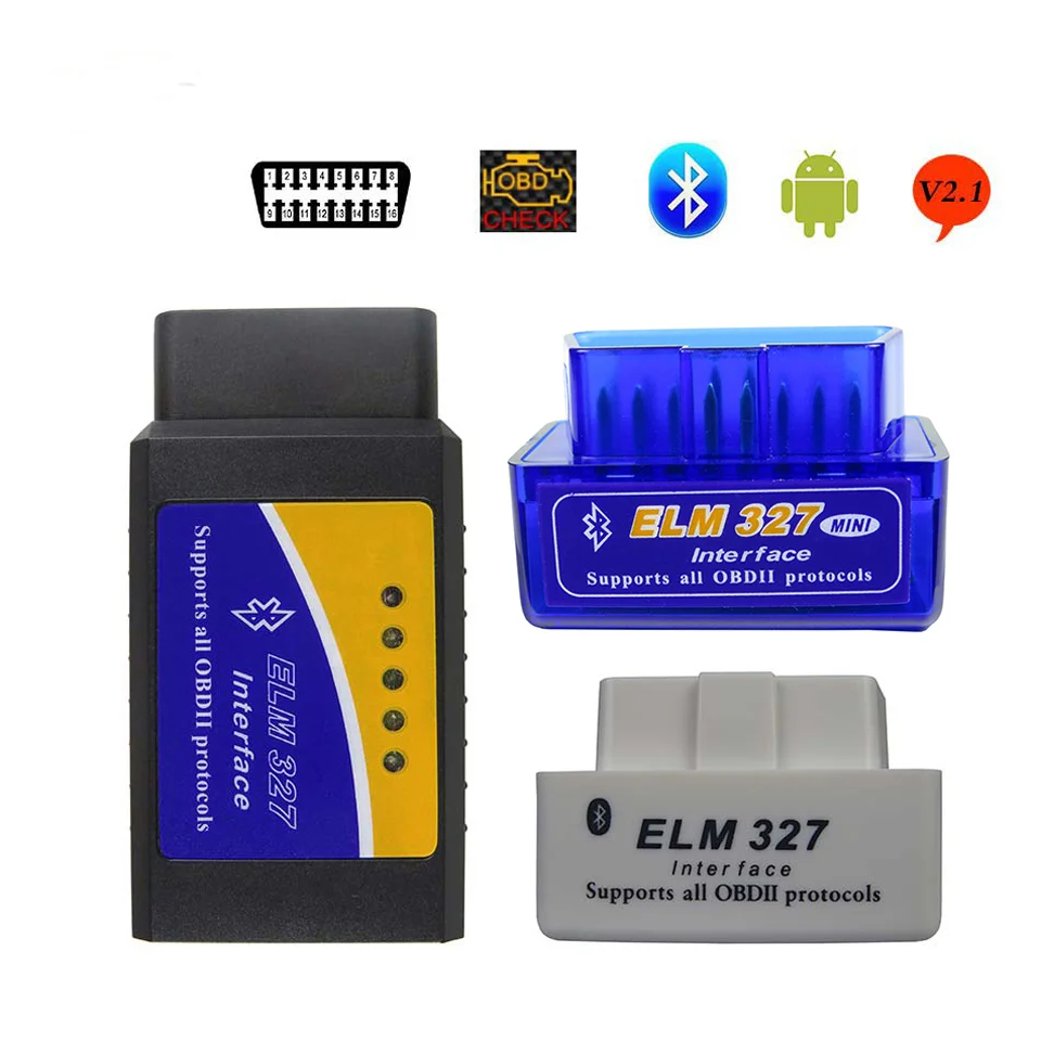 Mini Elm327 Bluetooth OBD2 V2.1 327 V 2,1 OBDII adaptador para coches escáner de diagnóstico Elm 327 OBD 2 herramientas de diagnóstico automático| obd2 v2.1|elm327 bluetooth obd2 v2.1bluetooth obd2 - AliExpress