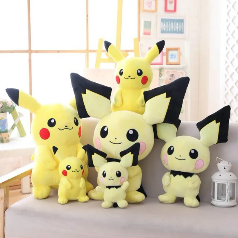 Takara Tomy покемон Pichu плюшевые милые Пикачу несовершеннолетних версия Evolution Игрушка