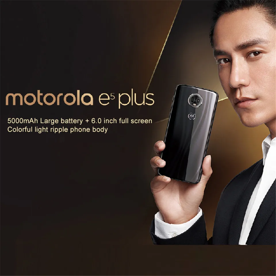 Смартфон MOTO E5 PLUS 4G LTE, 4 Гб ОЗУ, 64 Гб ПЗУ, Восьмиядерный процессор Snapdragon 430, 5000 мАч, Android 1080 P, 6,0 дюйма, Мп+ Мп, мобильный телефон