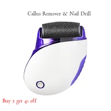 Electric Callus Remover Foot File For Smooth Heel Skin 2 In 1 Foot Care Tool Nail Drill Bit For Pedicure Women Men Pedicure Tool