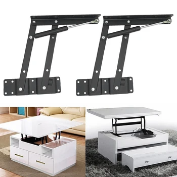 

1pair Coffee Table Lifting Frame Teapoy Hydraulic Buffer Folding Bracket Easy Install Furniture Hardware Accessories Hinge Desk