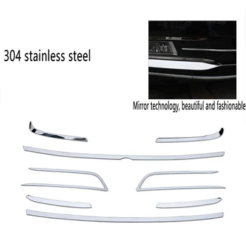 

17 to19 for Volkswagen new Passat B8 mid-net bright bar modification lamp eyebrow front face cover magotan decorative bright bar