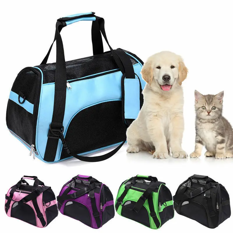 Переносная переноска для домашних животных, сумка для собак, кошек, рюкзак для домашних животных, уличные дорожные сетчатые дышащие сумки для щенков, плюшевых пакетов, сумочка для домашних животных