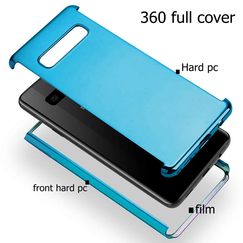Чехол для Samsung Galaxy s10 s8 s9 plus note 8 9 s7 edge 360 полноразмерный зеркальный блестящий чехол