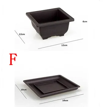 

Imitation Purple Sand Fleshy Flower Pot+Tray Rectangle Nursery Planter Durable