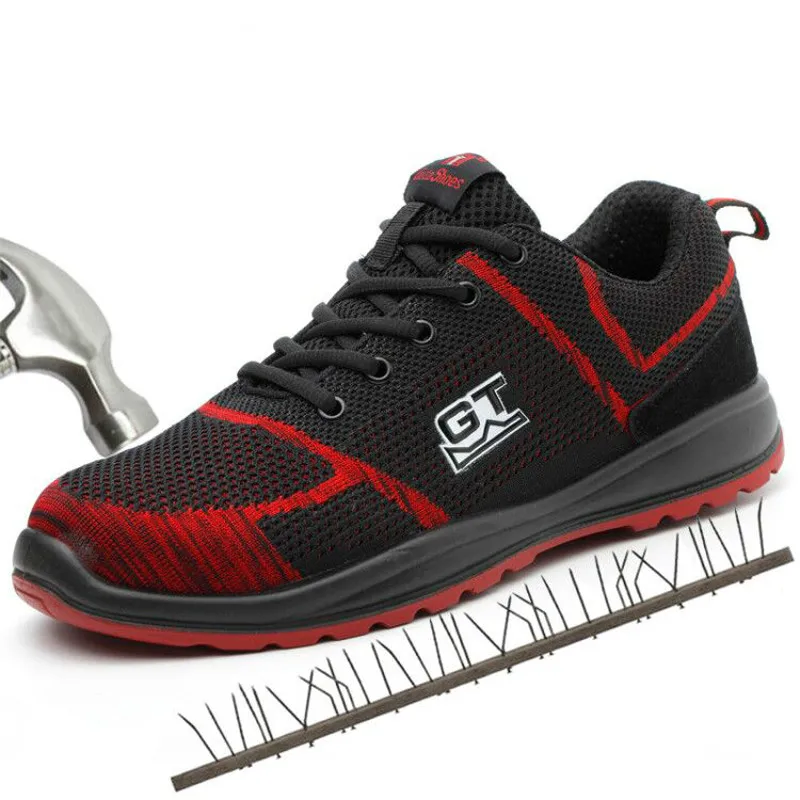 

Steel Toe Work Safety Boots Men 's Shoes Outdoor Puncture Proof Protective Sneakers