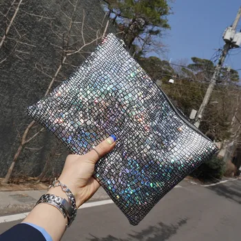 

Colored stone pattern Women's Clutches Luxury shiny ladies evening bags High quality PU handbags clutch wallet