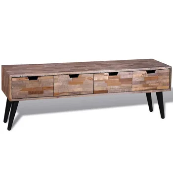 

Console TV Cabinet with 4 Drawers Reclaimed Teak