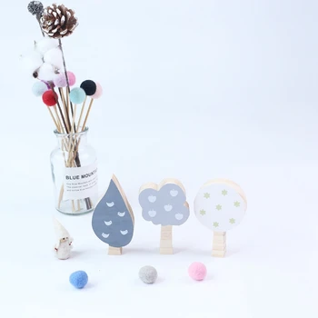 

3PCS/lot Ornaments Nordic Wooden Tree Flower Round Shape Pendants Children Bedroom Nursery Decoration Supplies Photography Props
