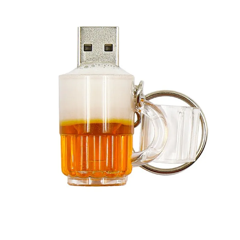 

Usb Flash Drive Popular Beer Mug Usb Flash Stick 128GB Flash Memory Card 2.0 Pendrive Real Capacity 256G 512GB Pen Drive U Disk