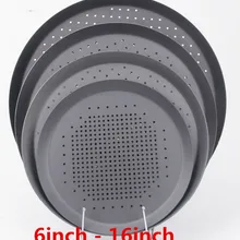 Черный цвет отверстие антипригарная форма для выпечки пиццы Лоток тарелка посуда держатель для выпечки принадлежности для выпечки инструмент для пиццы экран сковорода металлическая сетка