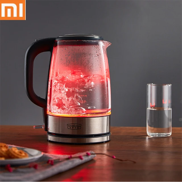 Xiaomi Glass Electric Water Kettle Stainless Steel Home Led Light