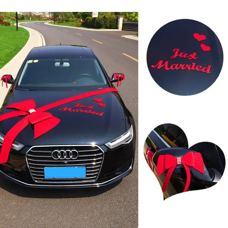 Свадебное украшение для автомобиля романтический бант вечерние украшения