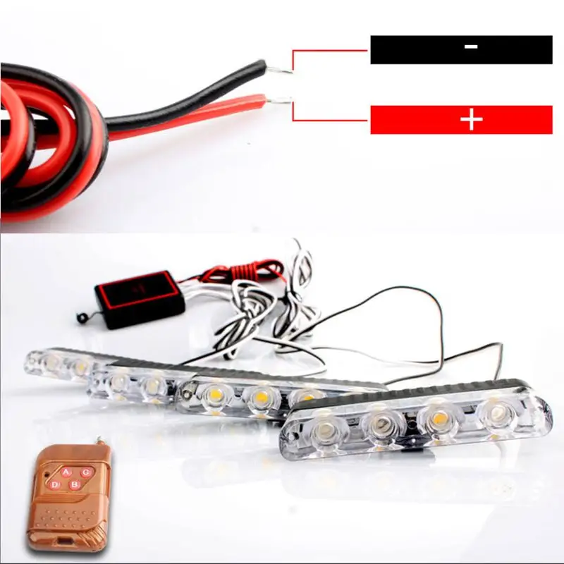 Red Blue Yellow White Auto car Front Grille Emergency Flash Warning light LED Strobe Light 3 Mode for Police Firefighter T8WF
