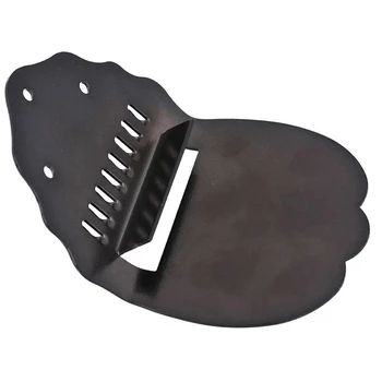 

New 1 Pcs Black Mandolin Cable Pull Board Flower Pattern Design Mandolin Tailpiece Bridge with Mounting Screw
