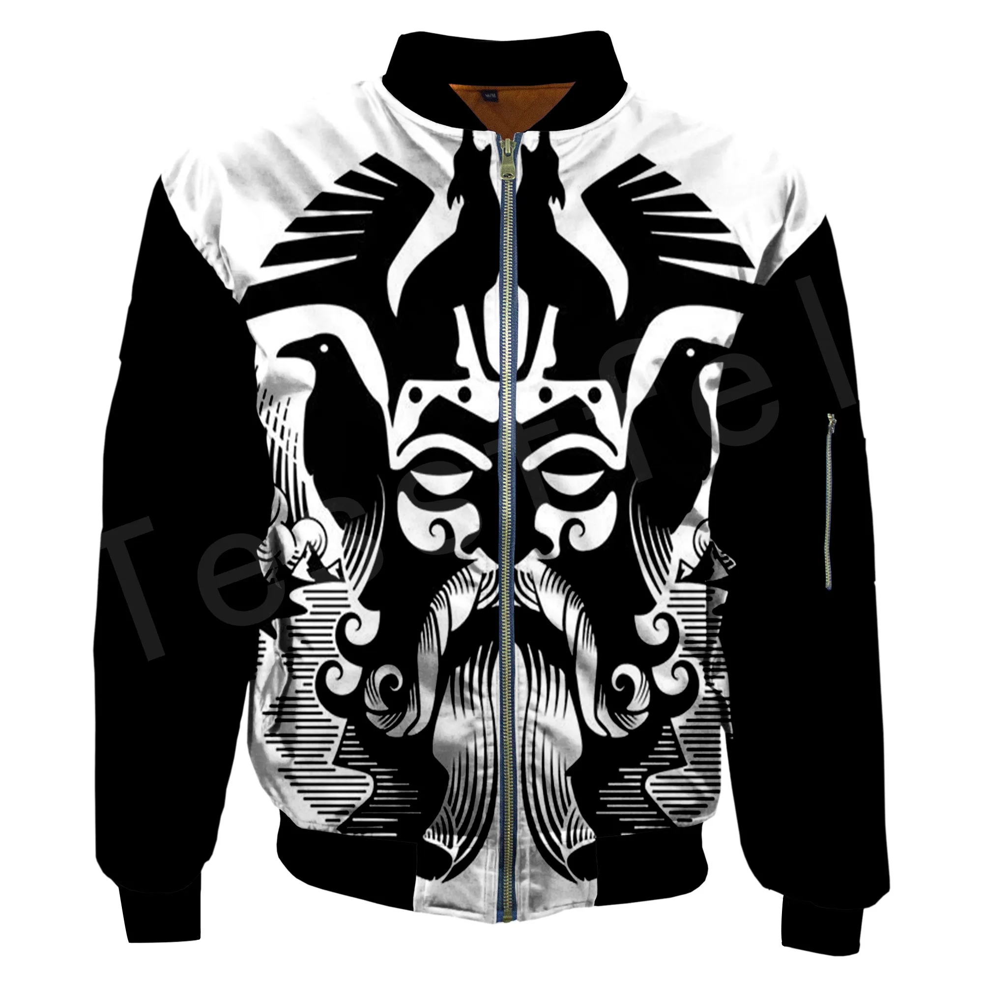 Jackets Tessffel Unisex татуировки викингов, спортивный костюм, новые модные повседневные Для мужчин/Для женщин 3dprint толстовки/Толстовка/куртка-бомбер S-4 - Цвет: Jackets