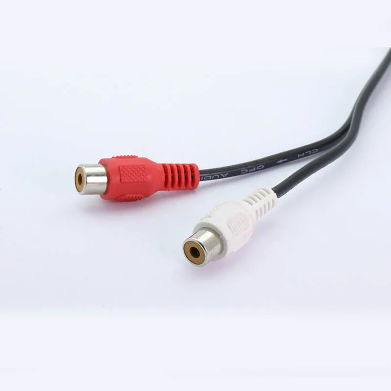 100pcs lot 3 5mm Male Plug to 2 RCA Female Jack Adapter Cable Mini Stereo Headphone Y Cable 3 5mm to RCA AUX Audio Cable