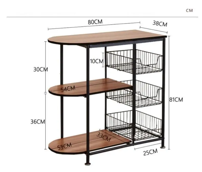 Etagere дальность кухни леса Cosas De Cocina Органайзер полки тележки с колесами кухонные полки для хранения