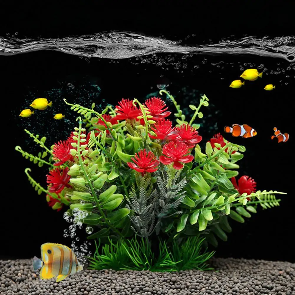Beautiful Fake Aquatics Plants Aquarium Decoration Eco-friendly Ornament Fine Workmanship for Fish Tank Decor | Дом и сад