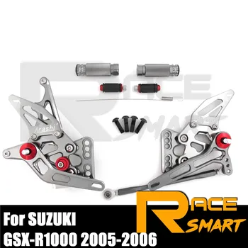 

CNC Adjustable Rearset For SUZUKI GSX-R1000 2005 2006 GSXR1000 05 06 Rear Footrests Foot Rest Pegs Pedal Motorcycle Accessories