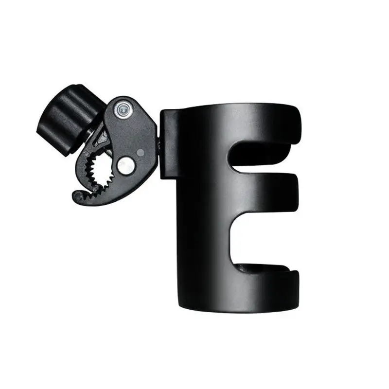 Чашка для детской коляски, регулируемый держатель для детской коляски, аксессуары для детских бутылочек, подставка для велосипеда, держатели для бутылок - Цвет: Черный