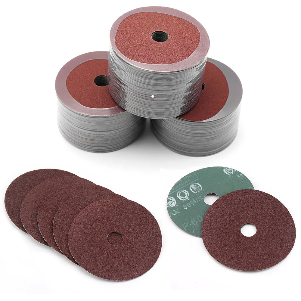 50 Pieces 4/5Inch Hard Fiber Sandpaper Abrasive Sanding Disc For Wood Furniture Hardware Grinding Diameter 100Mm 125Mm 50 Pieces 4/5Inch Hard Fiber Sandpaper Abrasive Sanding Disc For Wood Furniture Hardware Grinding Diameter 100Mm 125Mm