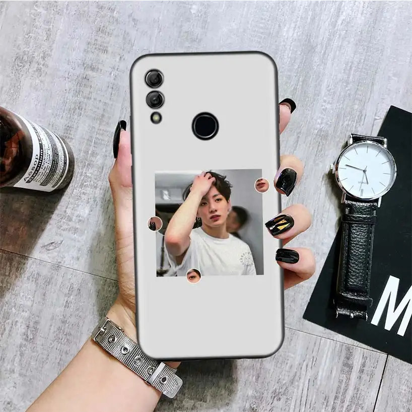 Рэп монстров RM Namjoon черная крышка чехол для телефона для huawei Y9 Y5 Y6 Y7 Honor 10 9 Lite 9X8X8 S 8A фотоаппаратов моментальной печати 7S 7A 10i 20i V20 Coque C