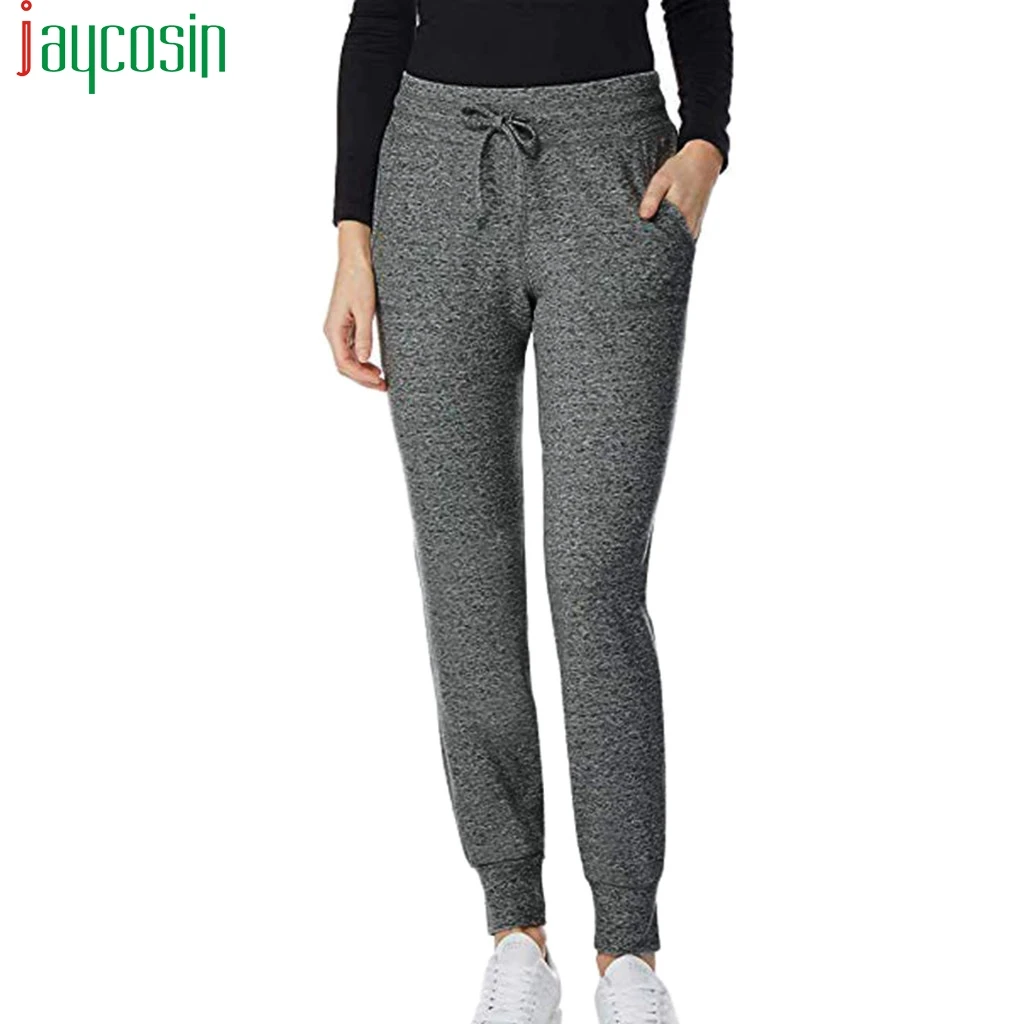 

Trousers Women Knit Jogging Sports with Solid Color Plus Size Loose Casual Pocket Pants Ladies Comfortable Fitness Running Pants