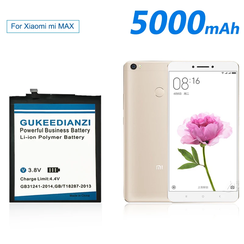 GUKEEDIANZI 5000 мА/ч, для спортивной камеры Xiao mi MAX Батарея для Xiaomi mi MAX запасная батарея для мобильного телефона BM49