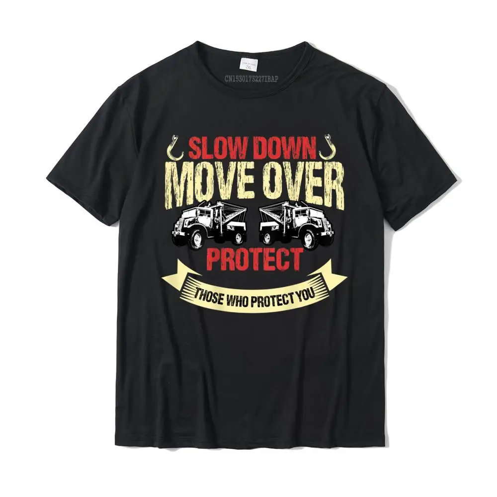 

Tow Truck Driver Gifts Image On Back Of Shirt T-Shirt Top T-shirts Tops Shirts Brand New Cotton Gift Street Men's